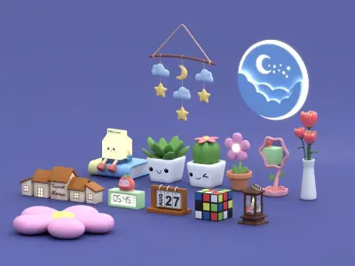 Room Decor Collection 3D model