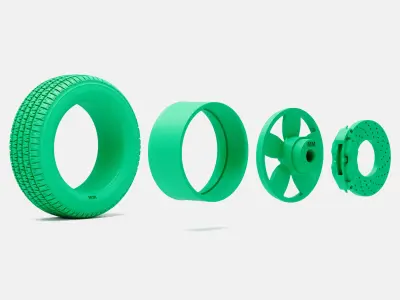 15x7 Daisy Wheel BFGoodrich Radial TA Tire 3D print model