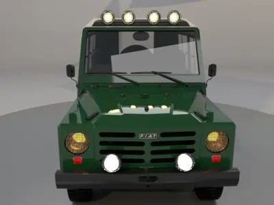 Fiat Campagnola 1979 station wagon 3D model
