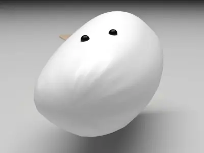 Ghost Banana Cake Pop 3D model