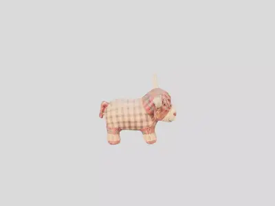 highland cow plush toy Low-poly 3D model