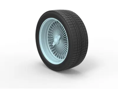 Wire wheel Scale 1 to 10 3D print model