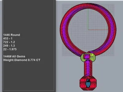 Luxury Cuban Link Pendant Necklace 3D print model