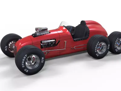 Upgraded Pat Clancy Special six-wheeler 3D model