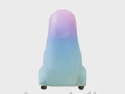 Colorful Fantasy Taxi Portal 3D Model with Matte Surfaces Low-poly 3D model