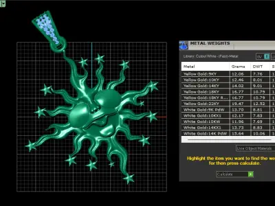 FANCY SUN PENDANT 3D PRITABLE MODEL  3D print model