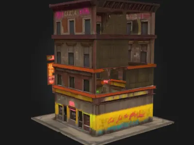 Grand Facade Model  Majestic Entrance to Architectural Realms 3D model