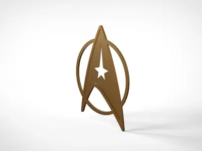 star trek logo Free 3D model