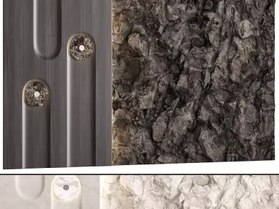 Decorative wall panel N02 3D model