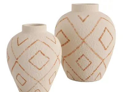 Diamond Urb Vase Set 3D model
