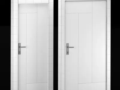 Interior-exterior Wooden Door Free 3D model