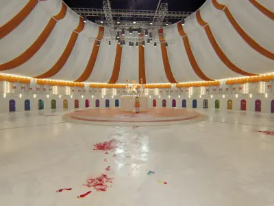 Squid Game Arena Mingle Carousel Scene - Modular Environment 3D model