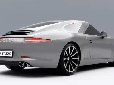 Porsche 911 Carrera 4S Low-poly 3D model