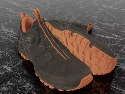 ASICS GEL FUJI RADO 3D SHOES Low-poly 3D model