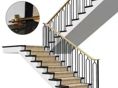 Neoclassical staircase 3 3D model