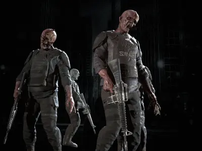 SuperZombie7 Low-poly 3D model