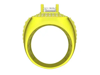 7043 Luxury Korean  Diamond Bussiness Men Ring 3D print model