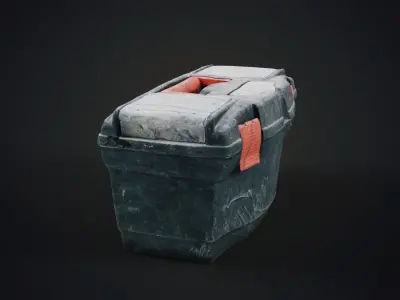 Plastic tool box Low-poly 3D model