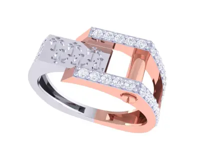 Mens gemstone diamond men Ring with details images 06 3D print model