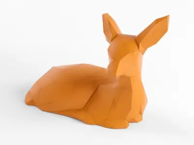 Low Poly Rabbit Cat Dog Squirrel Seal Animals Set Pack Lowpoly Low-poly 3D model