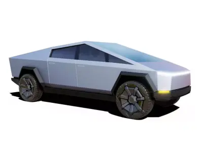 Tesla Cybertruck Low-poly 3D model