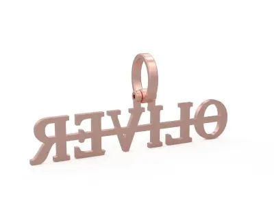 Model 1145 Oliver Name Pendant Stripe Diamond 3D print model