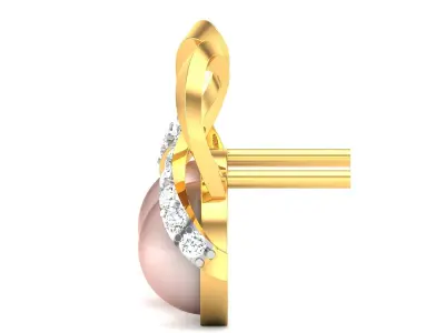 Opal Stone Earrings 3D print model