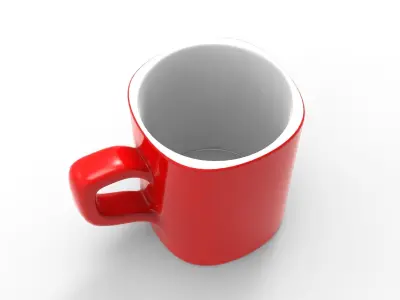 Nescafe Cup Low-poly 3D model