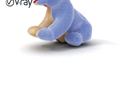 Cute Plush Dog Model Pack for Animation and Games Low-poly 3D model