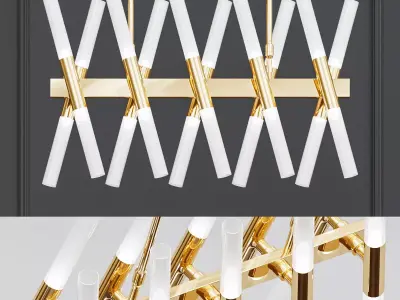 Pedant lamp Rays X Gold 3D model