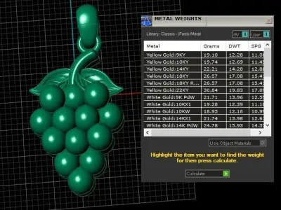 Grapes pendant 3d printable Model 3D print model