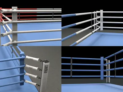 Boxing Ring Pack Low-poly 3D model