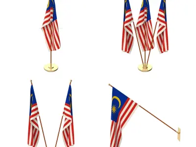 Malaysia Flag Pack 3D model