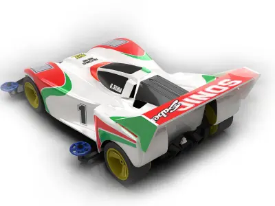 3DMAX2018 4WD CAR racing 3D model-YSZS 3D model