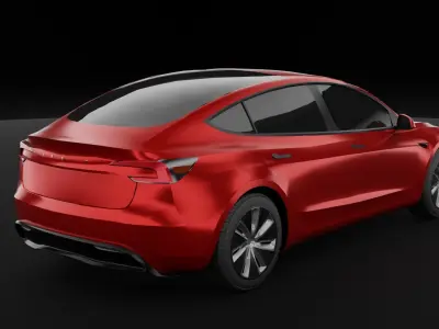 TESLA MODEL 3 2024 Exterior Only Game Ready 21K tri Low-poly 3D model