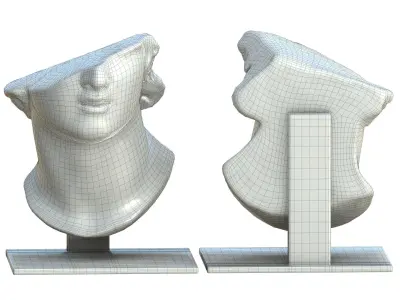 Statue 010 Low-poly 3D model