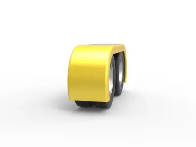 Semi truck Rear fenders Set 5 Scale 1 to 25 3D print model