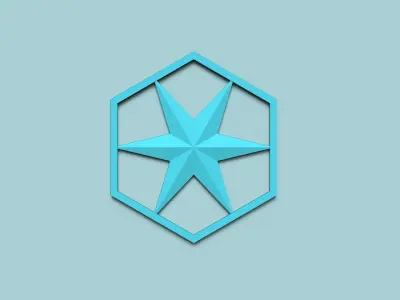 Hexagonal Wall Panel A17 Star - Interior Design Decoration 3D print model