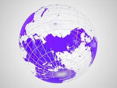 Globe News Skeleton Purpal 3D model