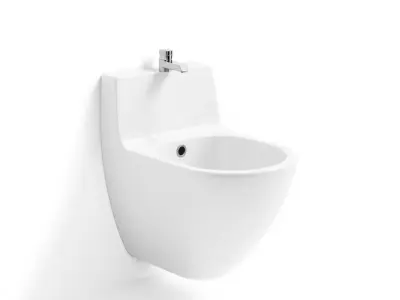 Modern White Bidet model pack Low-poly 3D model