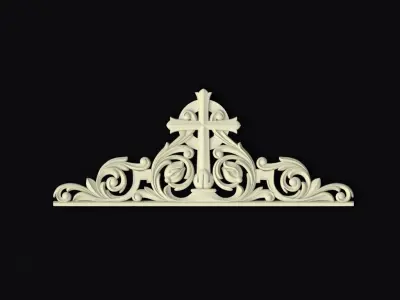 Central decor ornament for furniture 3D model 442
