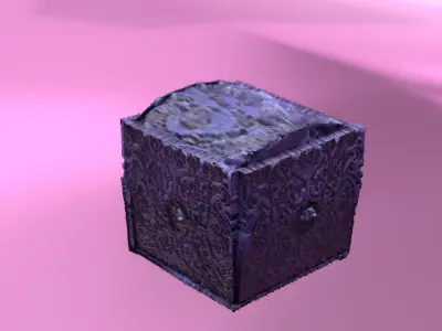 Luxurious Ornate Jewelry Box  Low-poly 3D model