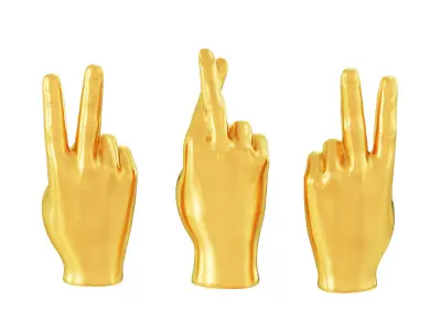 Sculpture Hands Sign 3 3D model