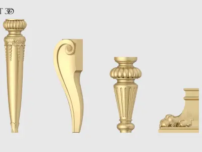 Furniture Legs Set 3D print model