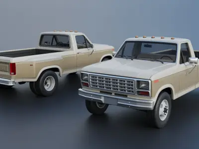 Pickup Truck F-350 Dually 1980  3D print model