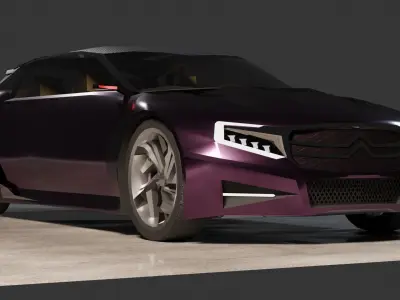 Citroen DS Numero 9 Low-poly 3D model