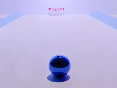 Bowling Scene Free low-poly 3D model