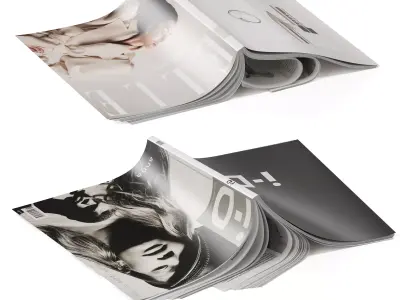 magazines cover upside 3D model