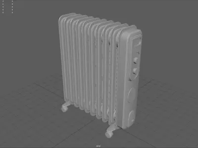 Oil Radiator Low-poly 3D model