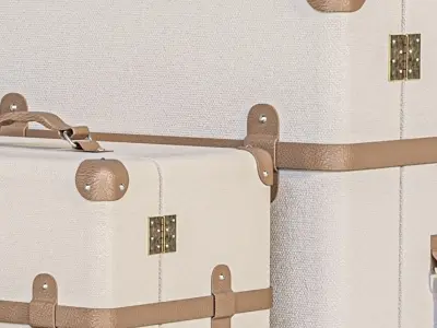 Collection of suitcases for travel 3D model